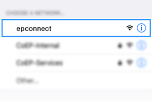 Wifi list choose epconnect
